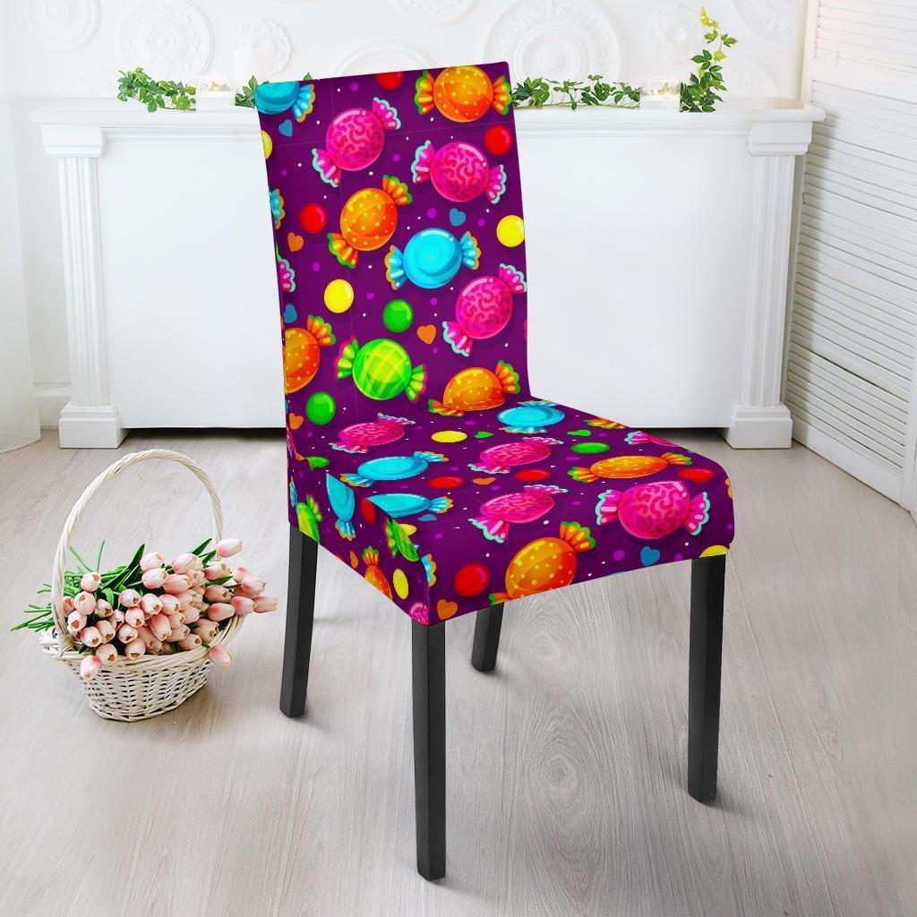 Toffee Candy Pattern Print Chair Cover-grizzshop