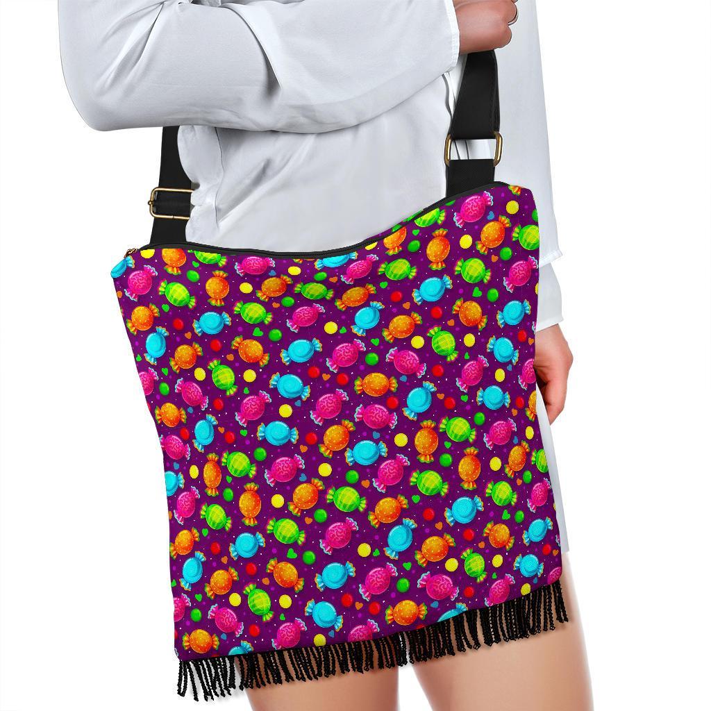 Toffee Candy Pattern Print Crossbody bags-grizzshop