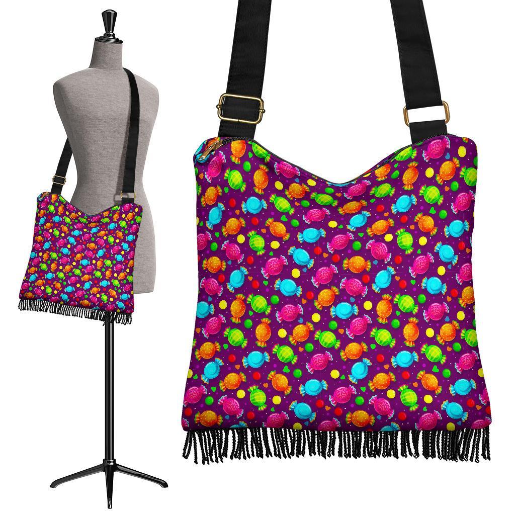 Toffee Candy Pattern Print Crossbody bags-grizzshop