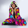 Toffee Candy Pattern Print Hooded Blanket-grizzshop