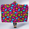 Toffee Candy Pattern Print Hooded Blanket-grizzshop