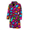 Toffee Candy Pattern Print Men Long Robe-grizzshop