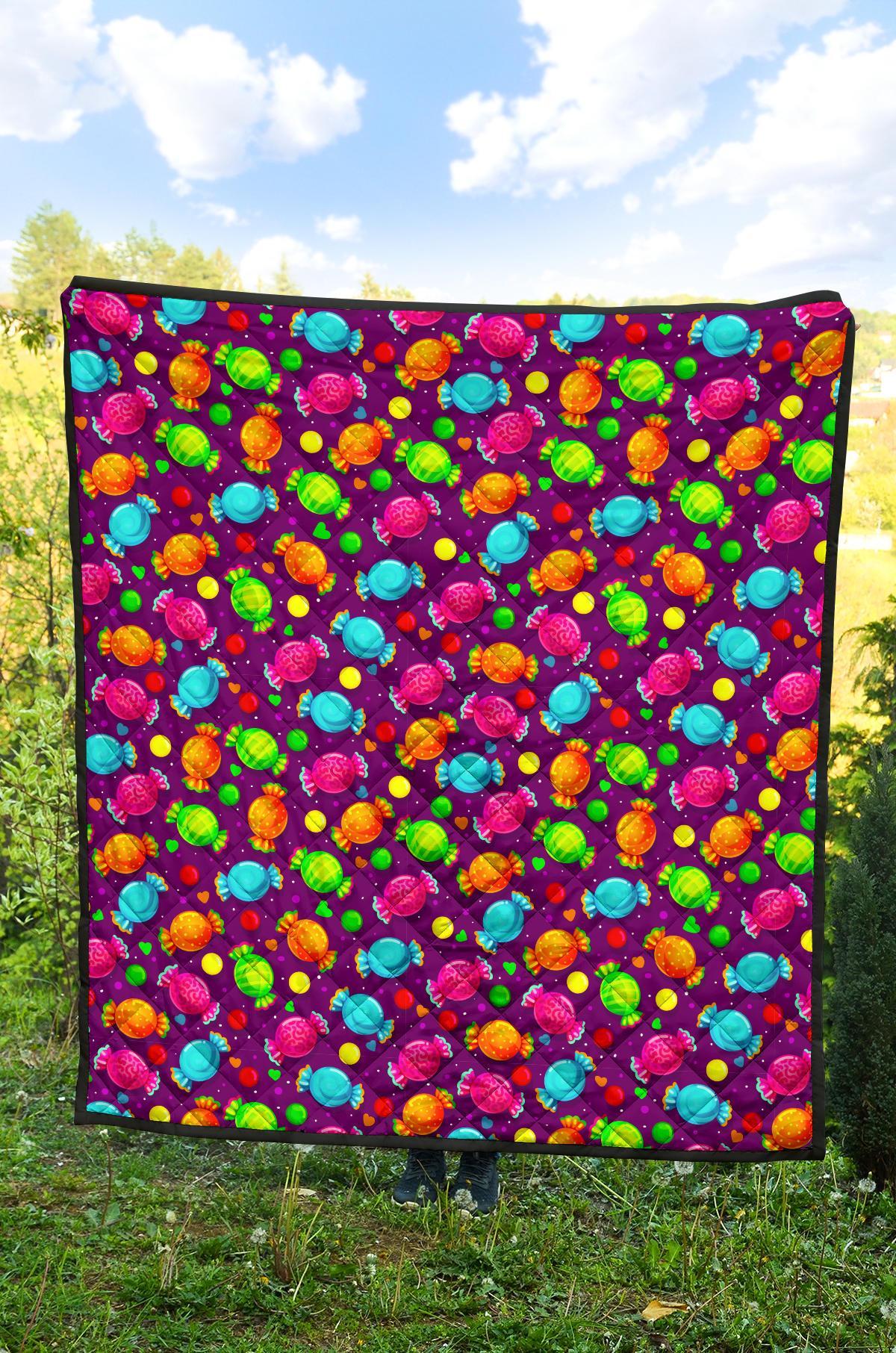 Toffee Candy Pattern Print Quilt-grizzshop