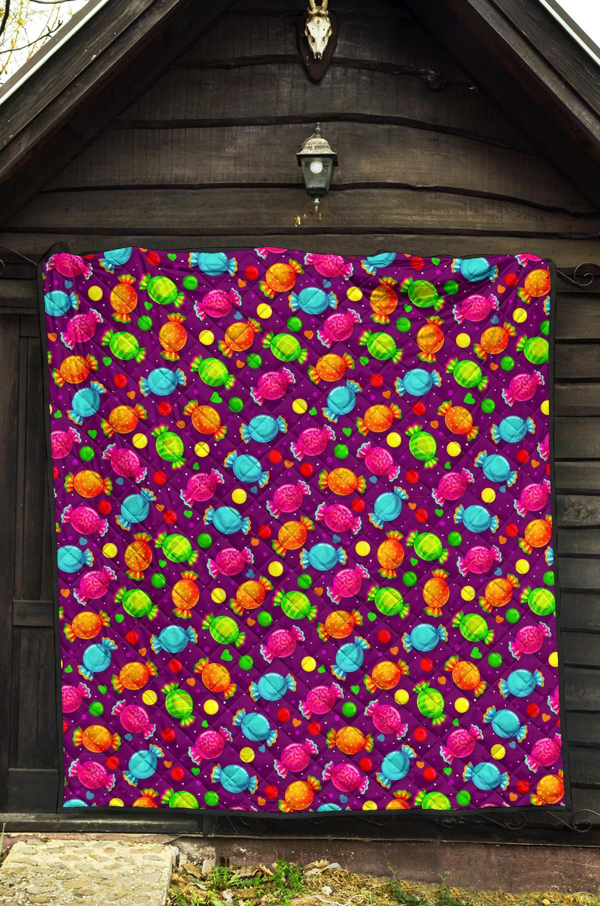 Toffee Candy Pattern Print Quilt-grizzshop