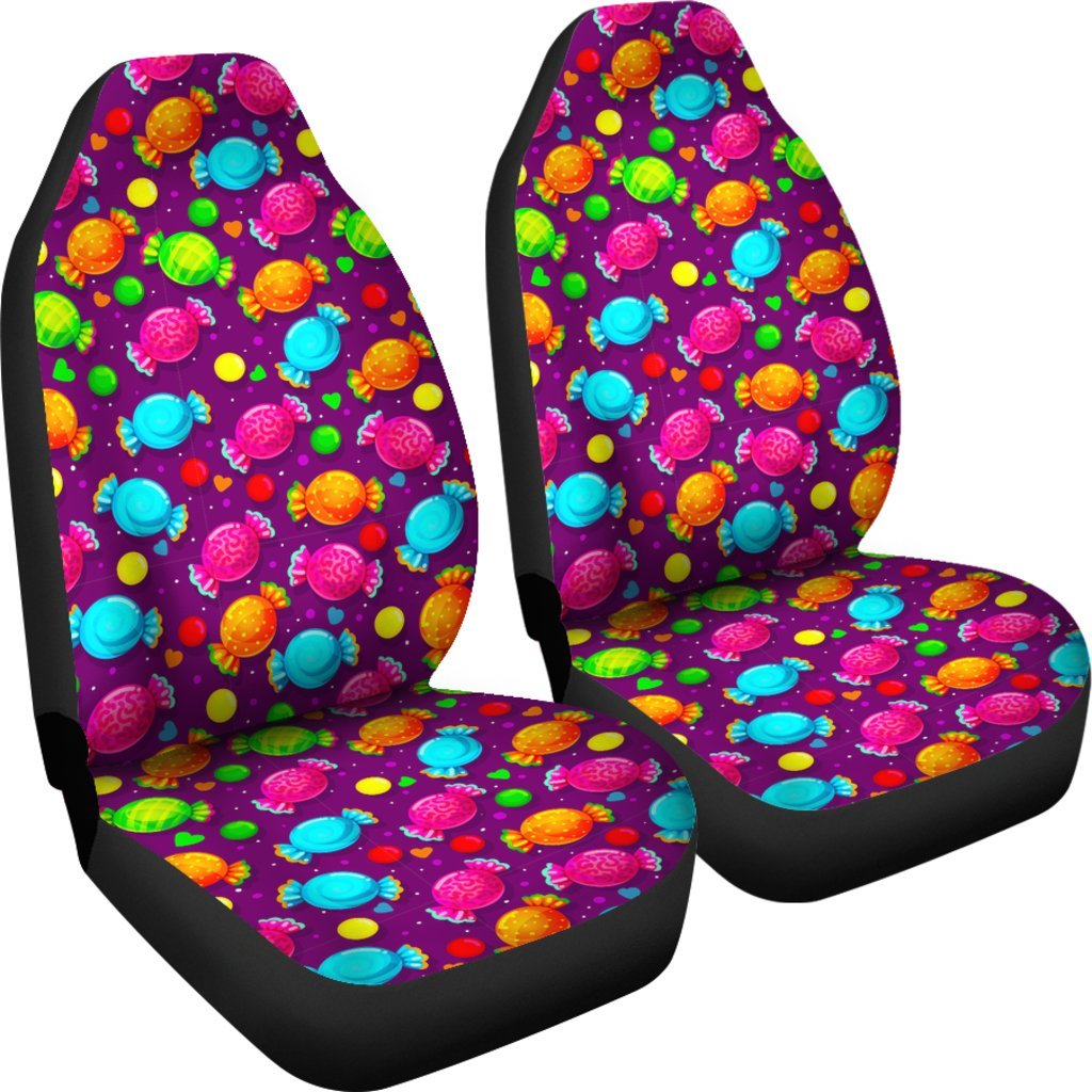 Toffee Candy Pattern Print Universal Fit Car Seat Covers-grizzshop