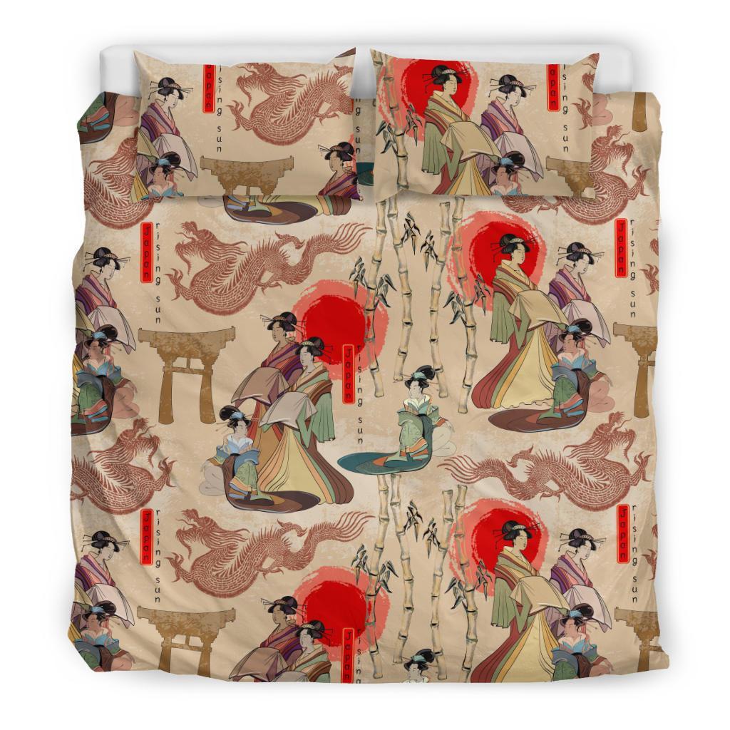 Tokyo Japanese Pattern Print Duvet Cover Bedding Set-grizzshop