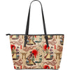 Tokyo Japanese Pattern Print Leather Tote Bag-grizzshop