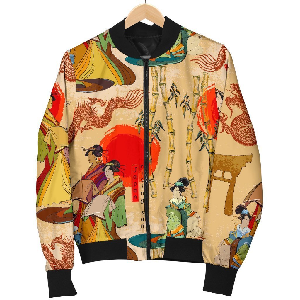 Tokyo Japanese Pattern Print Men's Bomber Jacket-grizzshop