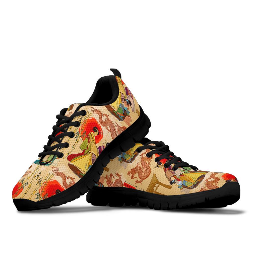 Tokyo Japanese Pattern Print Sneaker Shoes For Men Women-grizzshop