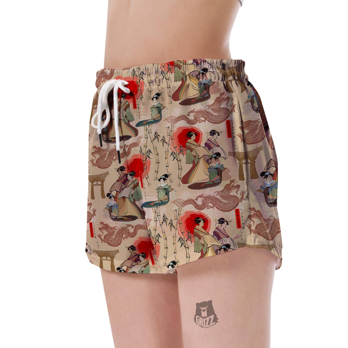 Tokyo Japanese Pattern Print Women's Shorts-grizzshop