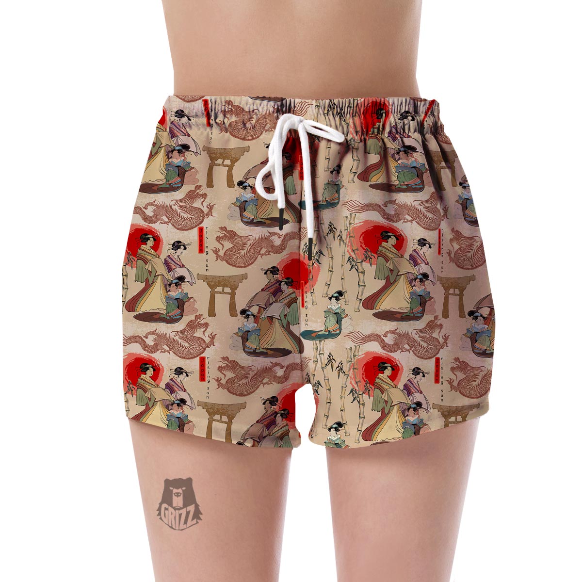 Tokyo Japanese Pattern Print Women's Shorts-grizzshop