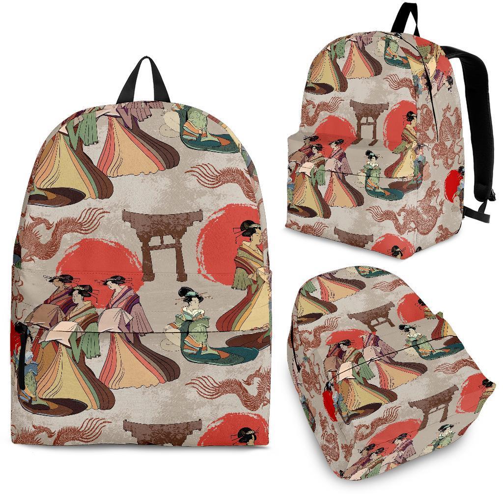 Tokyo Japanese Print Pattern Backpack-grizzshop