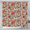 Tokyo Japanese Print Pattern Bathroom Shower Curtain-grizzshop