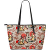 Tokyo Japanese Print Pattern Leather Tote Bag-grizzshop