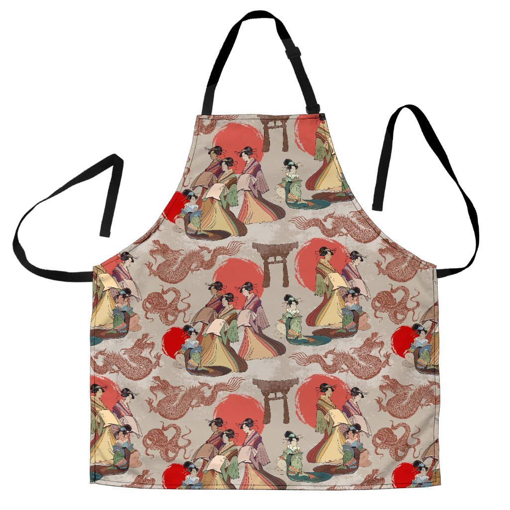 Tokyo Japanese Print Pattern Men's Apron-grizzshop