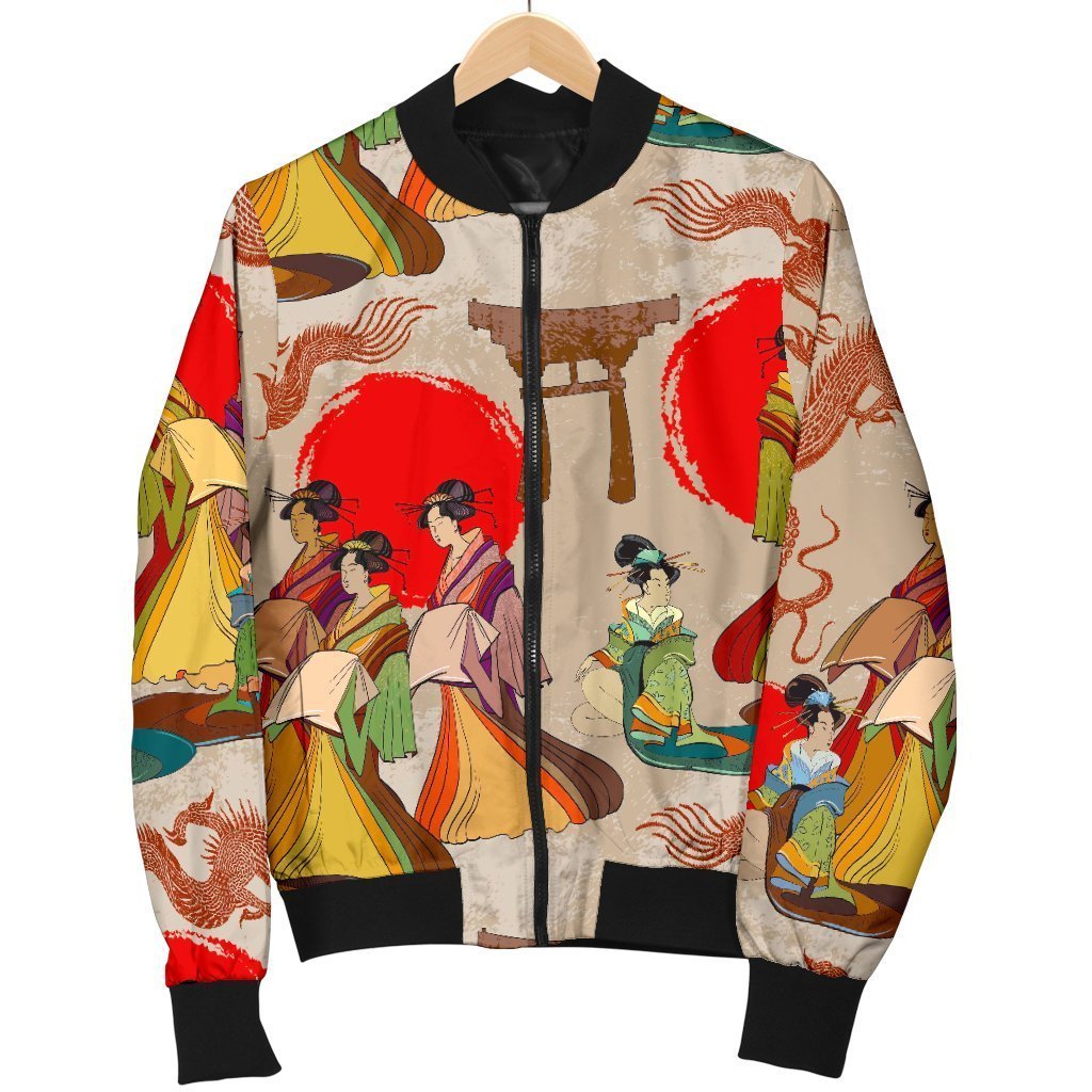 Tokyo Japanese Print Pattern Men's Bomber Jacket-grizzshop