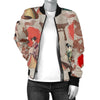 Tokyo Japanese Print Pattern Women Casual Bomber Jacket-grizzshop