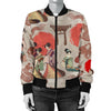 Tokyo Japanese Print Pattern Women Casual Bomber Jacket-grizzshop