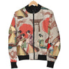 Tokyo Japanese Print Pattern Women Casual Bomber Jacket-grizzshop