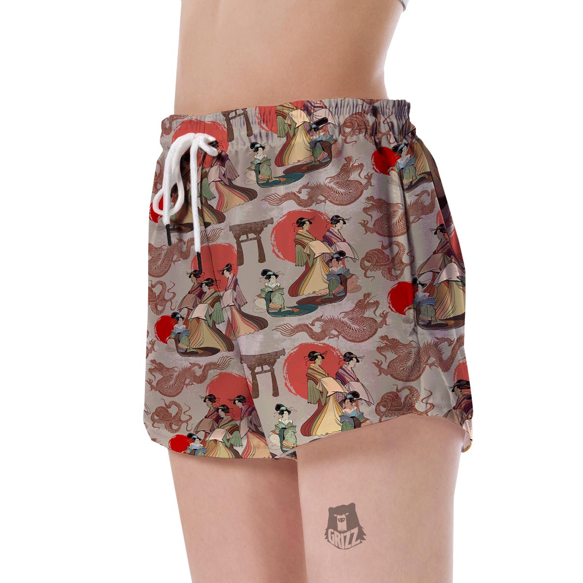 Tokyo Japanese Print Pattern Women's Shorts-grizzshop