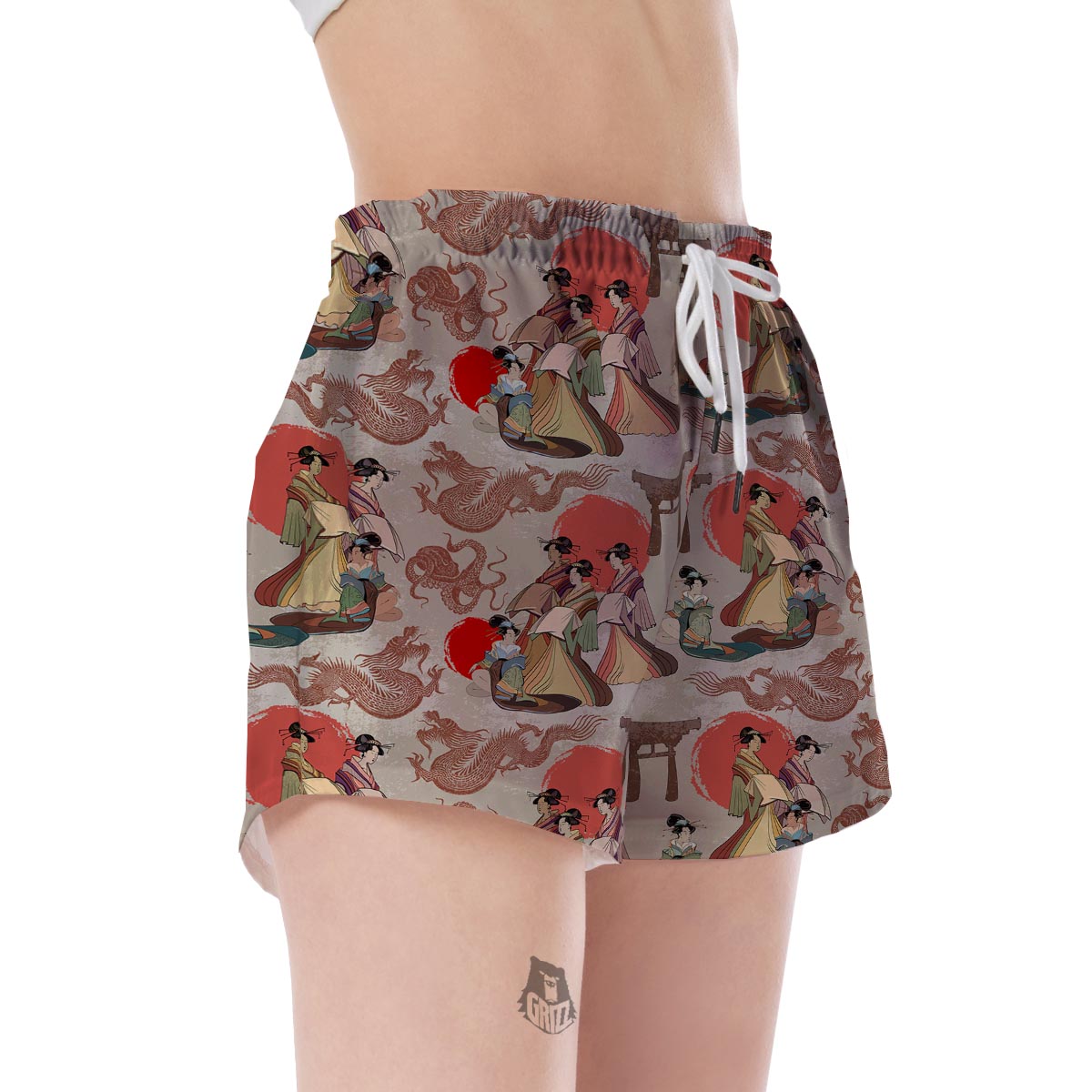 Tokyo Japanese Print Pattern Women's Shorts-grizzshop