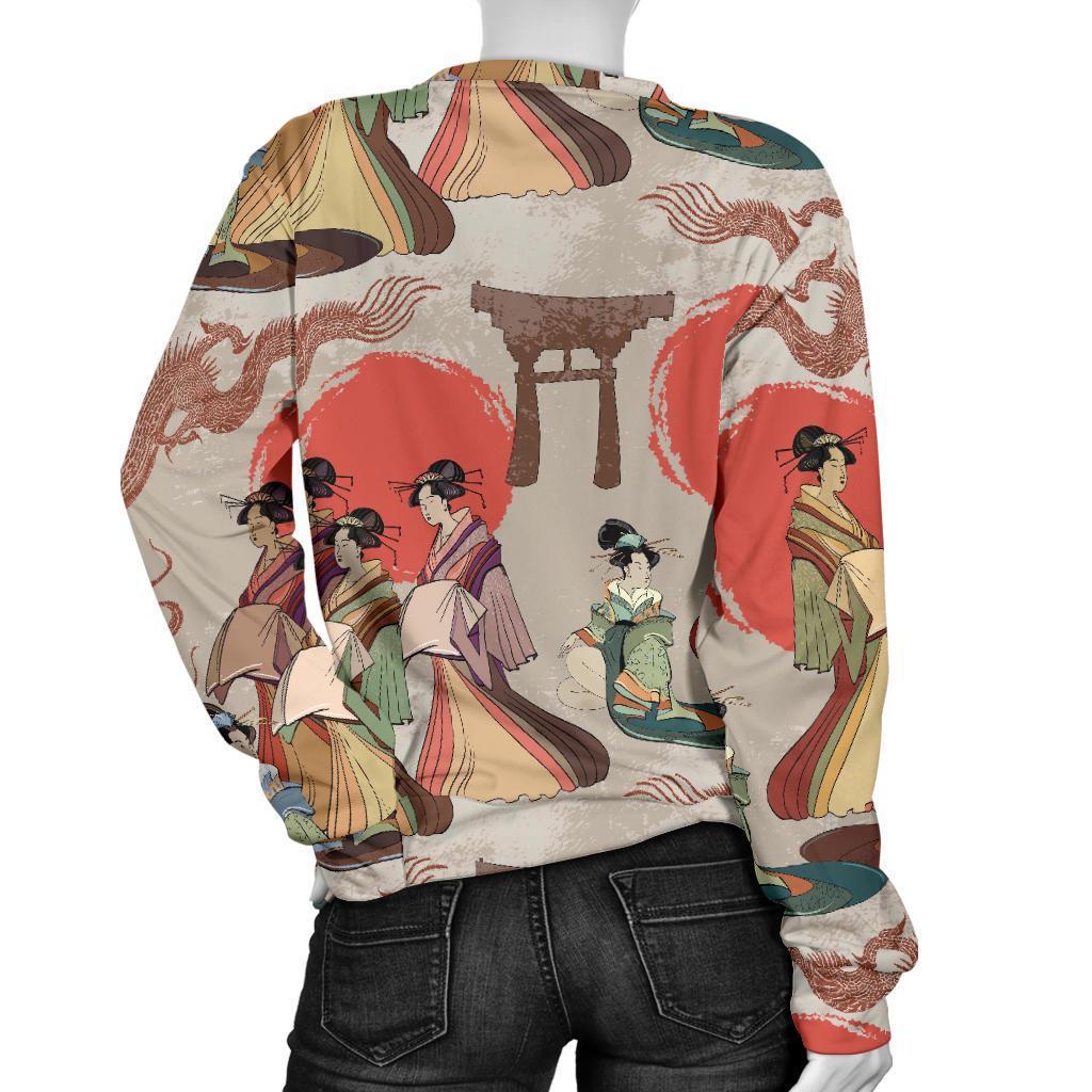 Tokyo Japanese Print Pattern Women's Sweatshirt-grizzshop