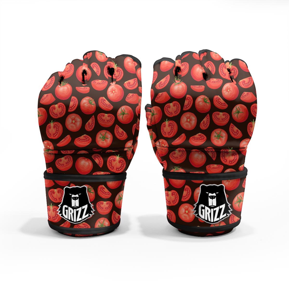 Tomatoes Red Print Pattern MMA Gloves-grizzshop
