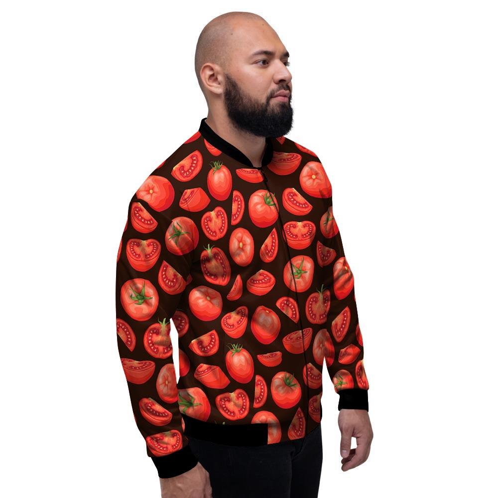 Tomatoes Red Print Pattern Men's Bomber Jacket-grizzshop