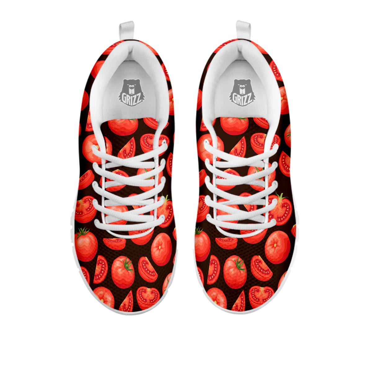 Tomatoes Red Print Pattern White Sneaker-grizzshop