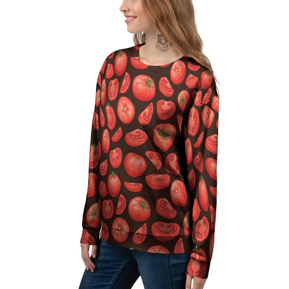 Tomatoes Red Print Pattern Women's Sweatshirt-grizzshop