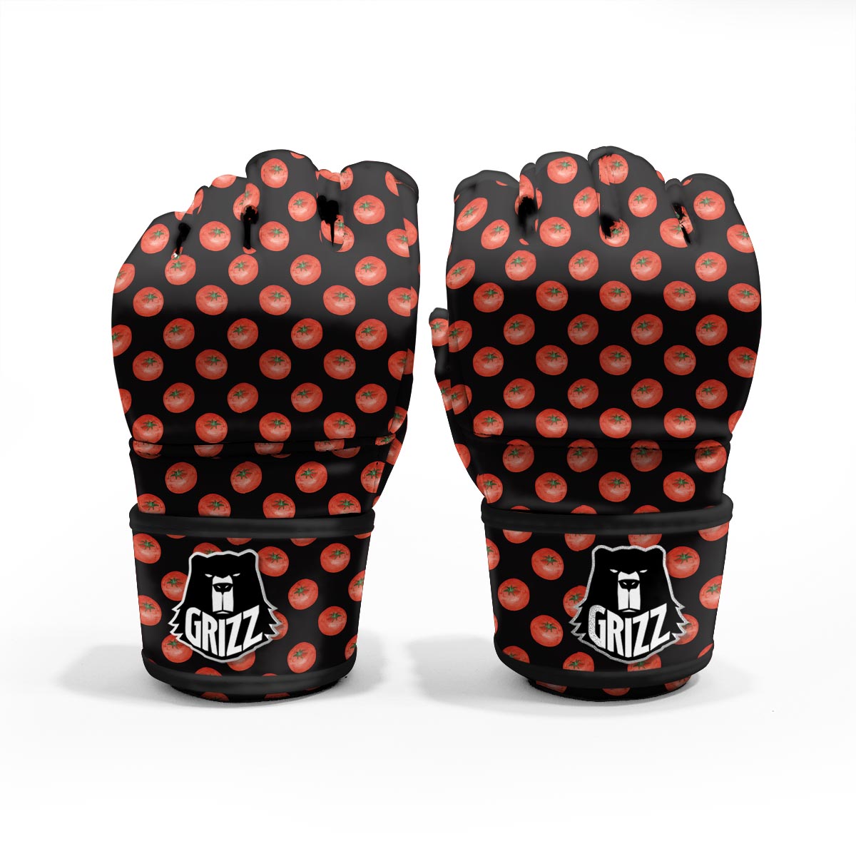 Tomatoes Red Ripe Print Pattern MMA Gloves-grizzshop