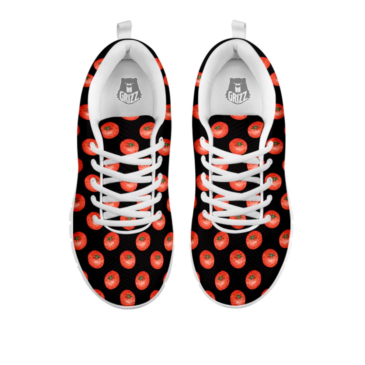Tomatoes Red Ripe Print Pattern White Sneaker-grizzshop