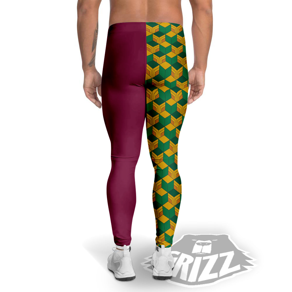 Tomioka Print Pattern Men's Leggings-grizzshop