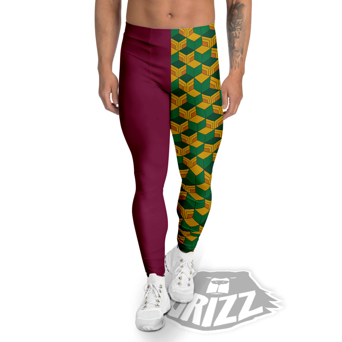 Tomioka Print Pattern Men's Leggings-grizzshop