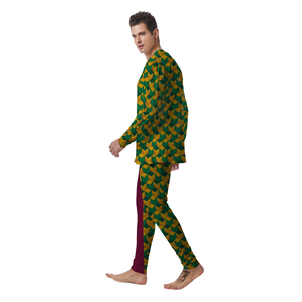 Tomioka Print Pattern Men's Pajamas-grizzshop