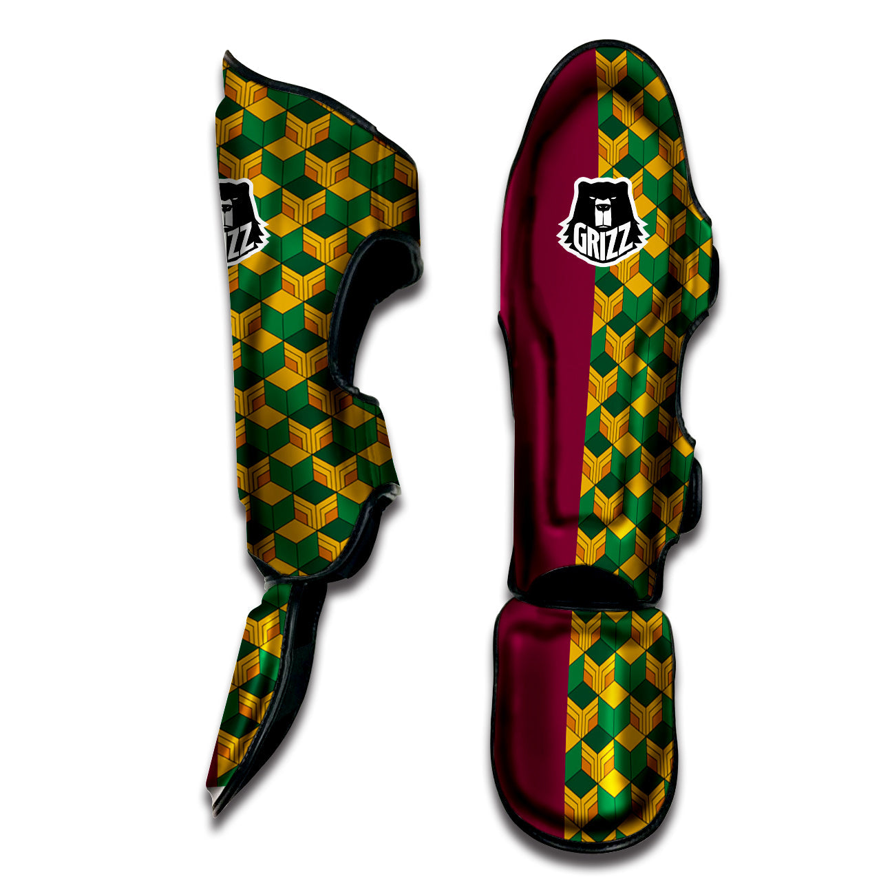 Tomioka Print Pattern Muay Thai Shin Guards-grizzshop