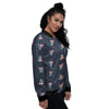 Tongue Gay Pride Print Pattern Women's Bomber Jacket-grizzshop