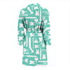 Tooth Dental Dentist Dentistry Pattern Print Men Long Robe-grizzshop