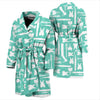 Tooth Dental Dentist Dentistry Pattern Print Men Long Robe-grizzshop