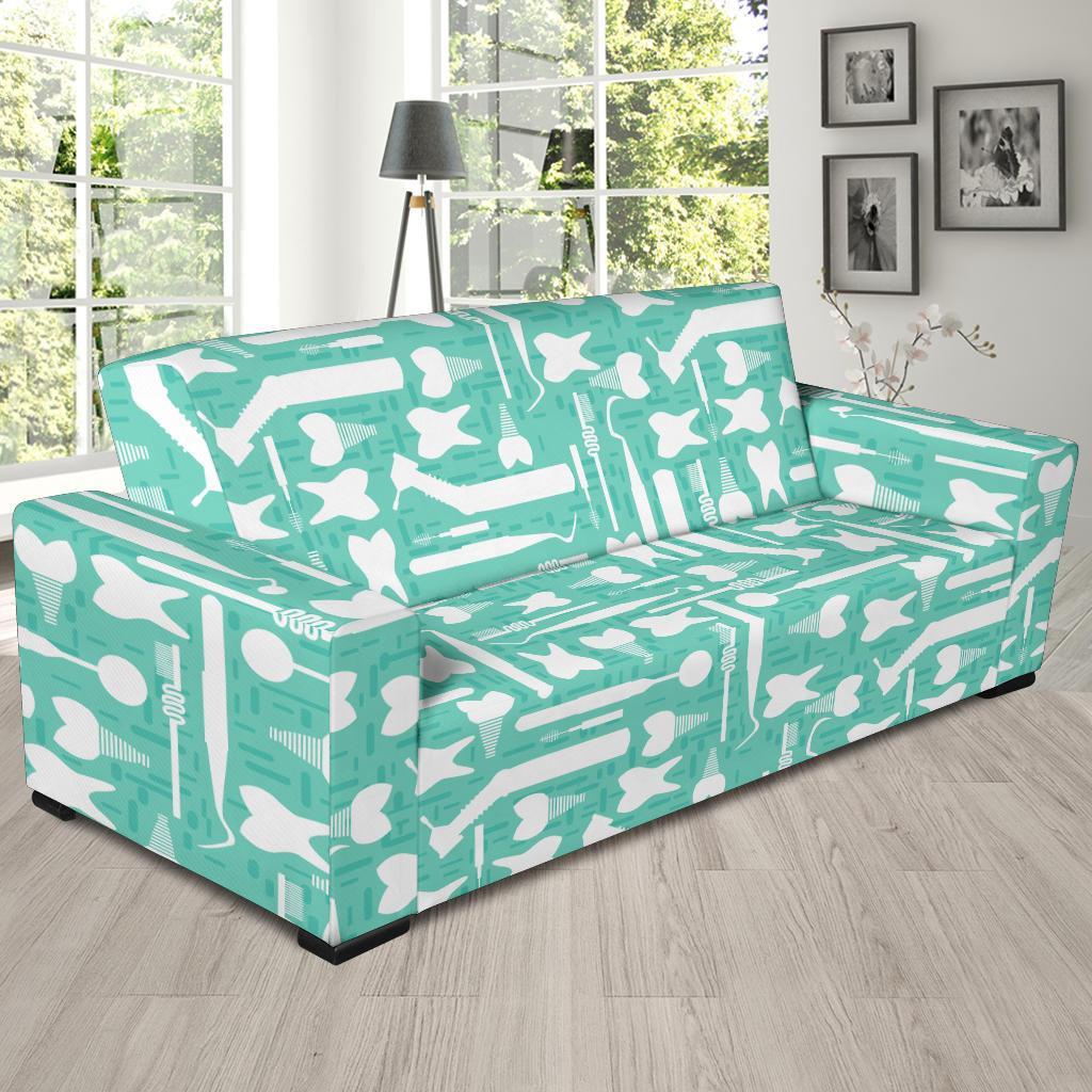 Tooth Dental Dentist Dentistry Pattern Print Sofa Covers-grizzshop