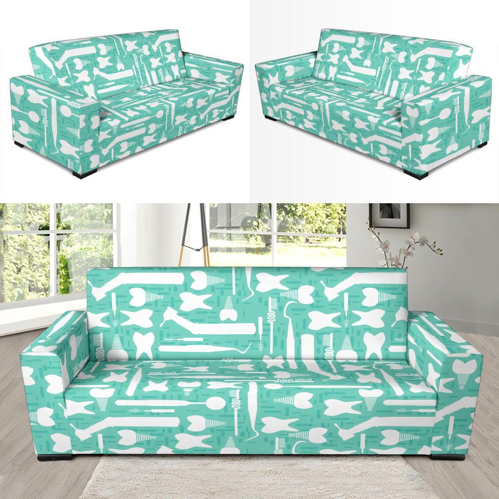 Tooth Dental Dentist Dentistry Pattern Print Sofa Covers-grizzshop