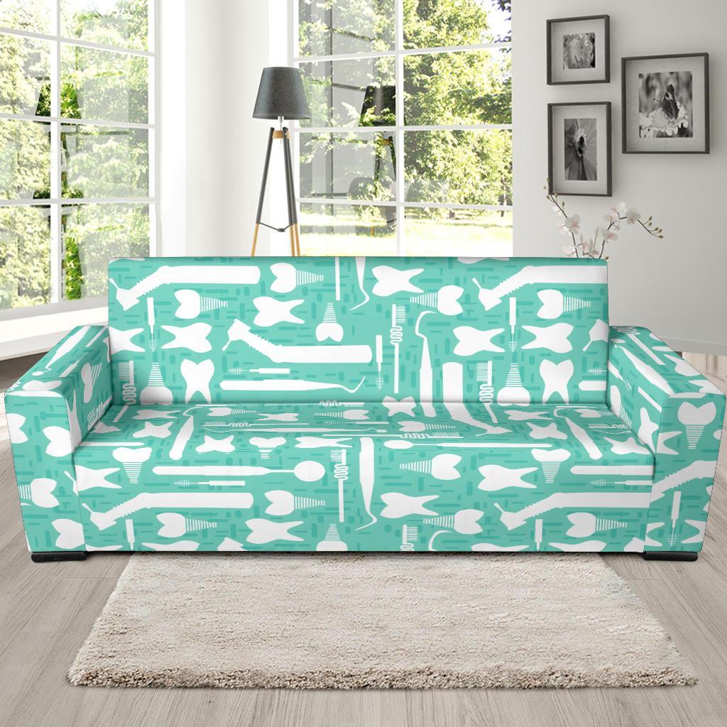 Tooth Dental Dentist Dentistry Pattern Print Sofa Covers-grizzshop