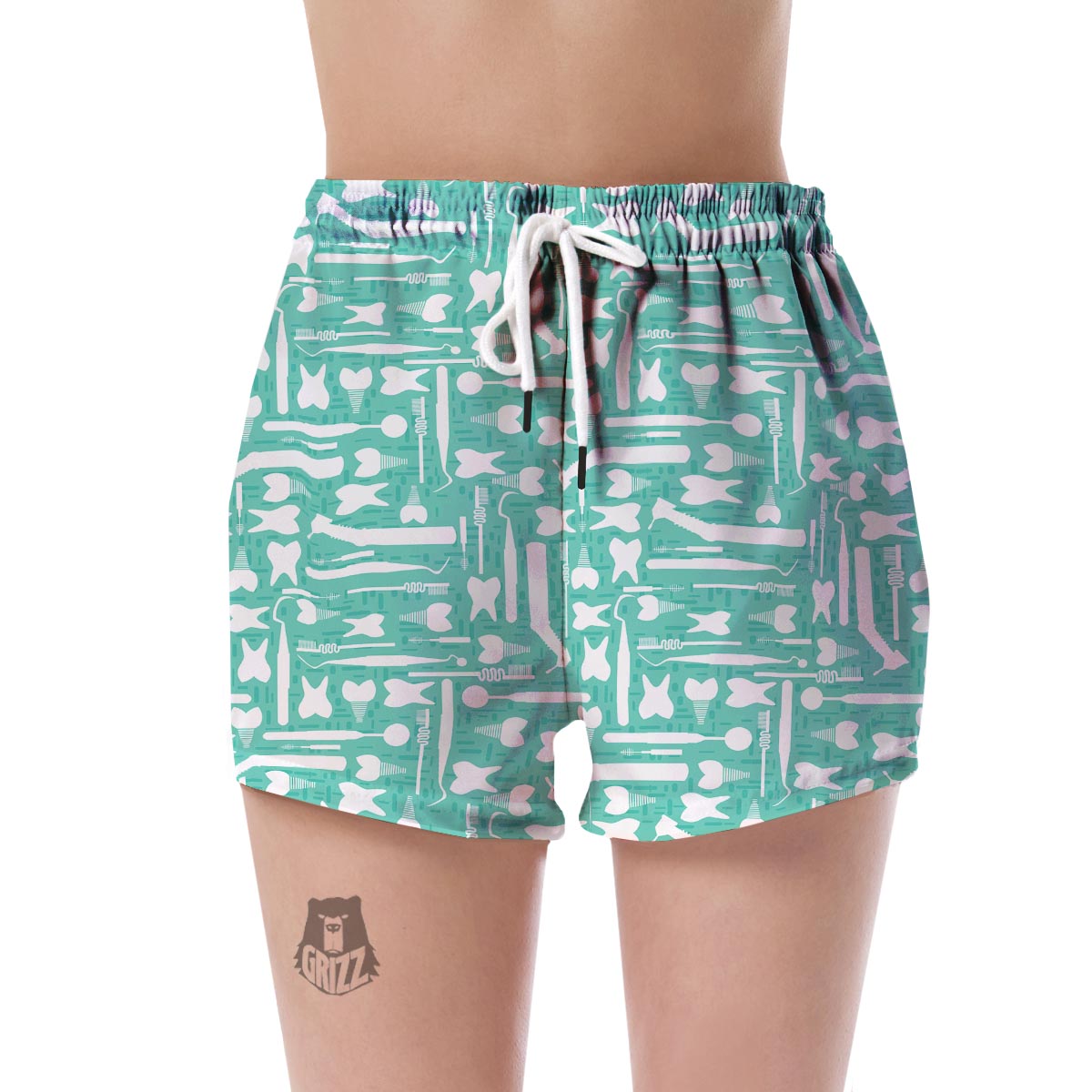 Tooth Dental Dentist Dentistry Pattern Print Women's Shorts-grizzshop