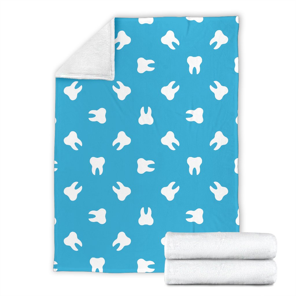 Tooth Dentistry Dentist Dental Pattern Print Blanket-grizzshop