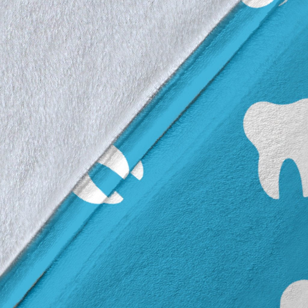 Tooth Dentistry Dentist Dental Pattern Print Blanket-grizzshop
