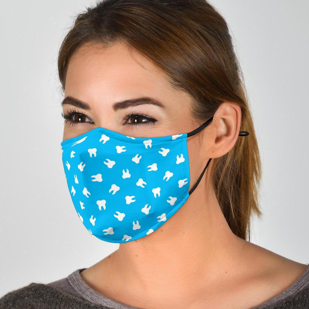 Tooth Dentistry Dentist Dental Pattern Print Face Mask-grizzshop