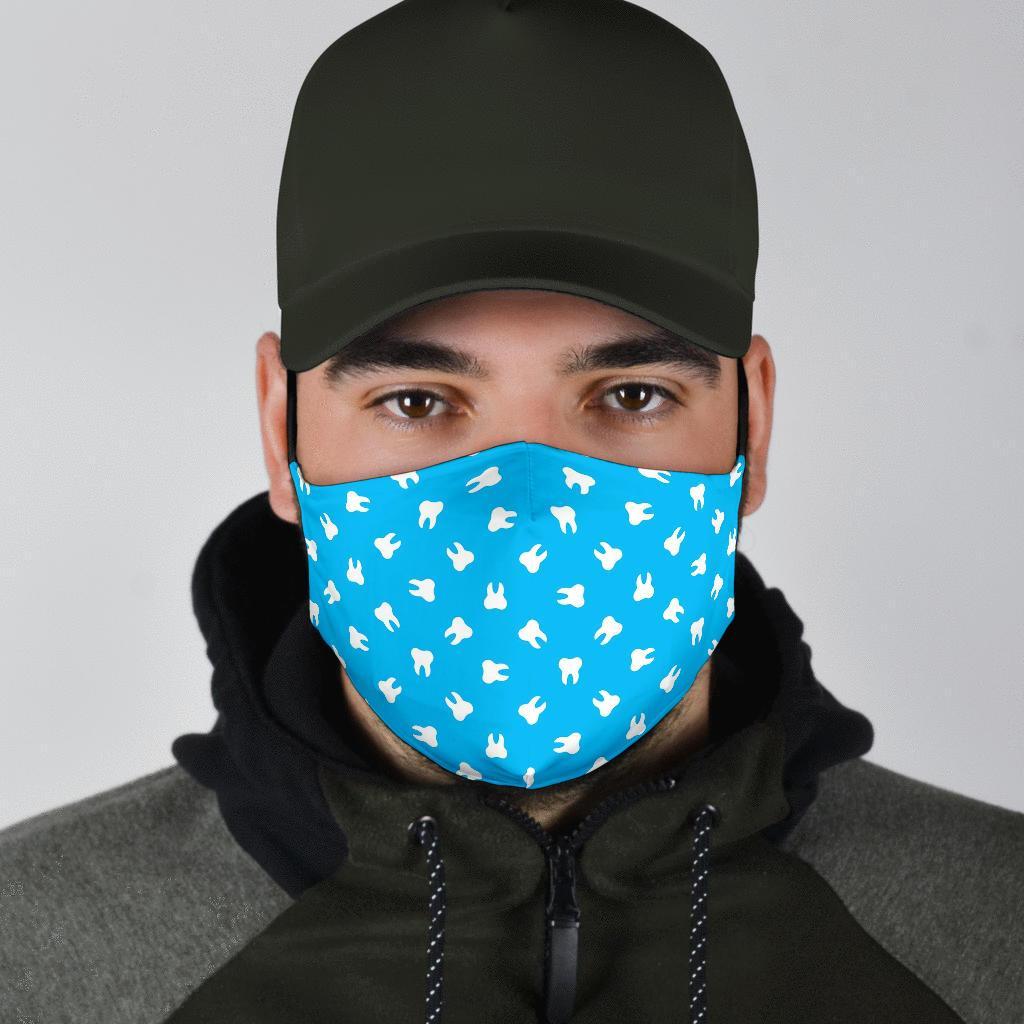 Tooth Dentistry Dentist Dental Pattern Print Face Mask-grizzshop
