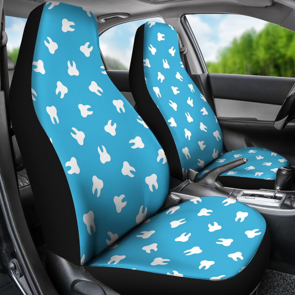 Tooth Dentistry Dentist Dental Pattern Print Universal Fit Car Seat Cover-grizzshop