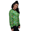 Top View Amusement Park Print Pattern Women's Bomber Jacket-grizzshop