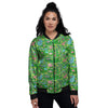 Top View Amusement Park Print Pattern Women's Bomber Jacket-grizzshop